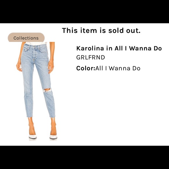 GRLFRND Karolina All I Wanna Do Jeans 28 SOLD OUT Wear Me Out - Picture 13 of 13